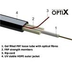 LT Flat Drop Optický kabel plochy zavesny 09/125 12vl G657A1 PE