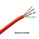 - FTP kabel OPTIX (drát) Cat5e PVC 4páry, červený, Premium bal.305m 