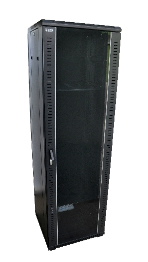 19" OCRACK OCC-18U-66SBK rozvaděč stojanový 18U/600x600 skleněné dveře