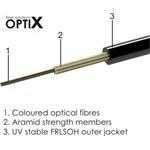 DIXI DROP 250N FTTx 4 optická vlákna 9/125, G.657A, černý LSOH Fca