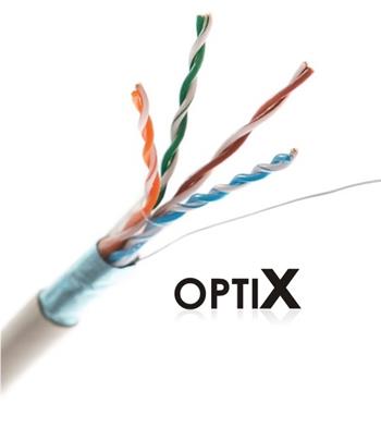 FTP kabel OPTIX (drát) Cat5e LSZH (Eca), 4páry bal.305m Premium AWG24 (0,51mm)