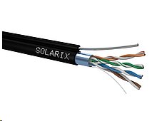 FTP kabel SOLARIX venkovní CAT5e PE 305m/cívka, samonosný