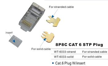 FTP konektor OPTIX 8P8C cat.6 drát skládaný 1ks