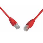 S/FTP Patch cord SOLARIX Cat.6,  7m červený snag proof