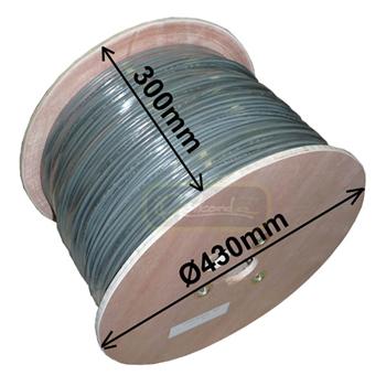 FTP kabel OPTIX (drát) Cat5e Outdoor černý -40 - 70°C, bal.1000m Double Jacket