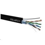 FTP kabel SOLARIX venkovní CAT5e  PE 305m/cívka, samonosný
