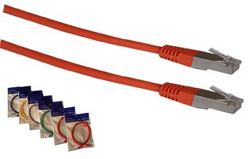 FTP patch cord OPTIX Cat5e, 0,5m oranžový
