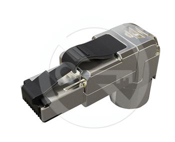 Konektor MPTL 90° RJ45 CAT6 STP samořezný SXRJ45-6-STP-BK-SA-U