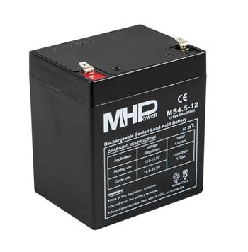 MHPower olověná baterie AGM 12V/4,5Ah, Faston F1 - 4,8 mm