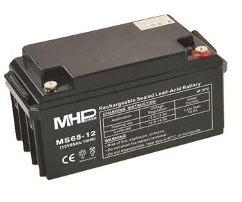 MHPower olověná baterie AGM 12V/65Ah, Terminál T3 - M8