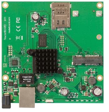 MikroTik RouterBOARD RBM11G, Dual Core 880MHz CPU, 256MB RAM, 1x Gbit LAN, 1x miniPCI-e, ROS L4