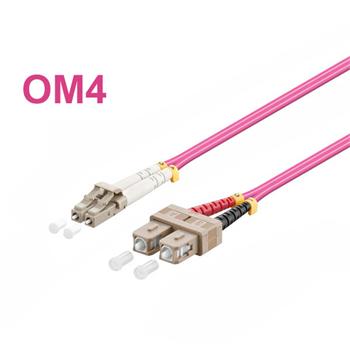 OPTIX LC-SC Optický patch cord 50/125 0,25m OM4 Duplex