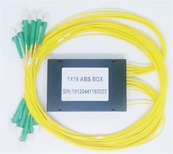 PLC Splitter ABS BOX 1:16 1260 - 1650 nm,SM PLC 1m LC/APC, GPON, G.657A2