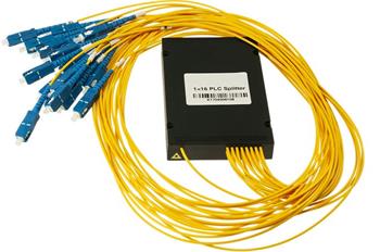 PLC Splitter ABS BOX 1:16,1260 - 1650 nm,SM PLC 2m SC, GPON, G.657A2