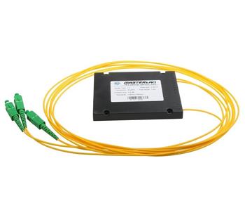 PLC Splitter ABS BOX 1:2 1260 - 1650 nm,SM PLC 0,5m SC/APC, GPON G657A2
