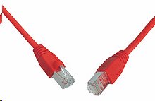 S/FTP Patch cord SOLARIX Cat6, 5m červený snag proof