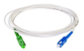 SC/APC-SC/UPC FLEXI optický patch cord G.657B3 2mm 1m bílý simplex