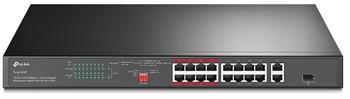TP-Link TL-SL1218P Switch 16x 10/100Mbps PoE+ 2x GLAN 1x SFP 19"rackmount