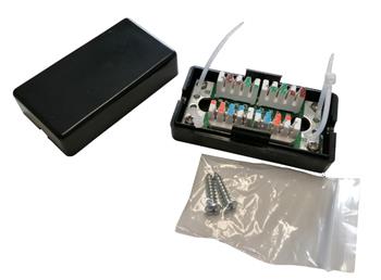 UTP Connection Box Black Cat.5e