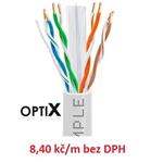 UTP kabel OPTIX (drát) Cat.6 PVC šedý,  bal.500m/cívka