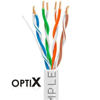 UTP kabel OPTIX (drát) Cat5e LSOH šedý, bal.305m (0,50mm)