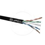 UTP kabel SOLARIX CAT6 PE venkovní 500m/cívka  černý