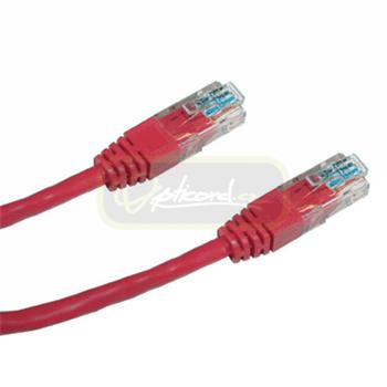 UTP patch cord OPTIX, Cat5e, 0,5m, červený