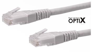 UTP patch cord OPTIX Cat6, 0,25m šedý